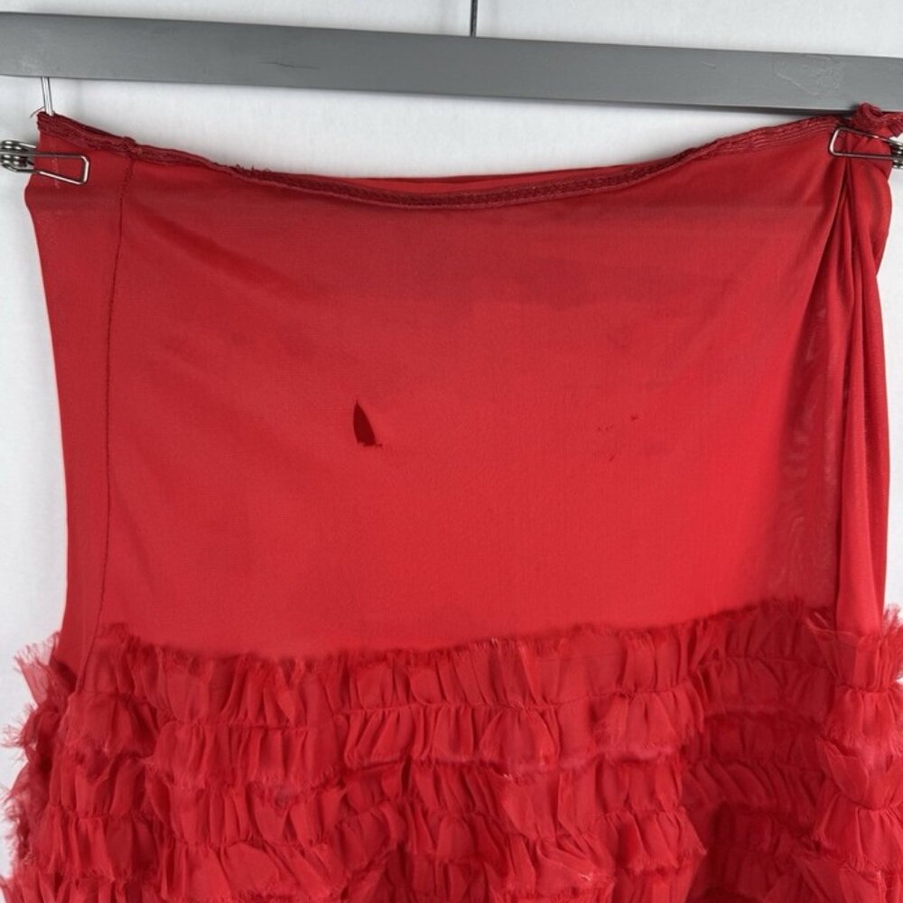 Vintage~Moulin Rouge Crinoline Square Dance~2 Red/Black Rockabilly Petticoats - Picture 8 of 9